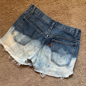 Levi's Blue and White Ombre Jean Cut Off Shorts